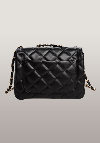 Adele Flap Mini Bag Faux Leather Black