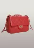 Adele Flap Mini Bag Faux Leather Red