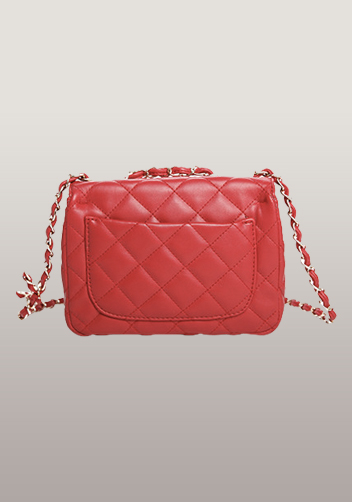 Adele Flap Mini Bag Faux Leather Red