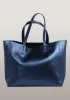 Vivi Leather Tote Bag Blue