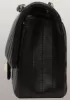 Adele Flap V Shape Quilted Medium Bag Lambskin Black