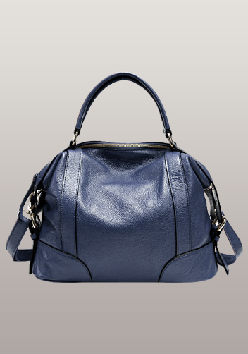 Brittany Leather Shoulder Bag Blue