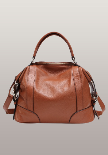 Brittany Leather Shoulder Bag Brown