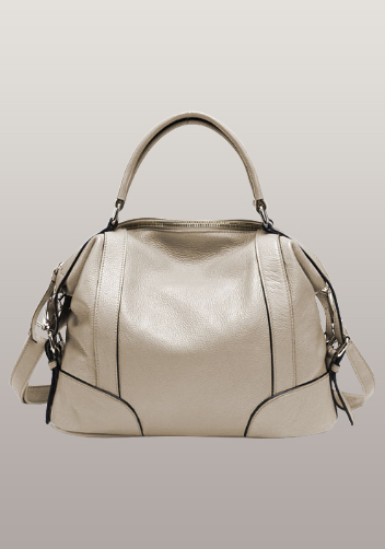 Brittany Leather Shoulder Bag Cream