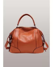 Brittany Leather Shoulder Bag Orange