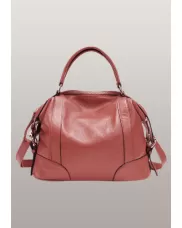 Brittany Leather Shoulder Bag Watermelon Red