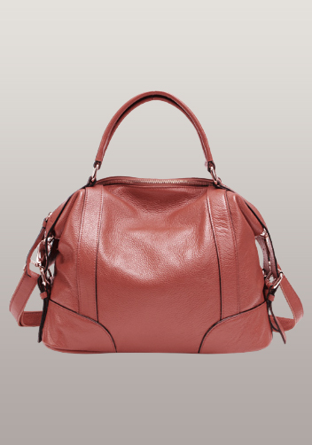 Brittany Leather Shoulder Bag Watermelon Red