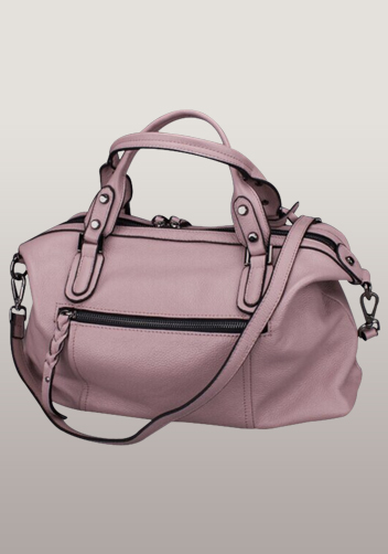Roxana Leather Shoulder Bag Pink