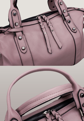 Roxana Leather Shoulder Bag Pink