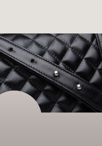 Ingrid Quilted Medium Leather Bag Classic Black