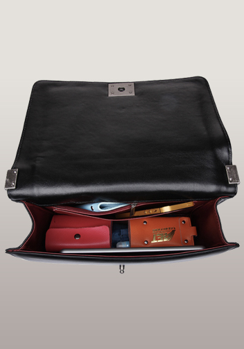 Ingrid Quilted Medium Leather Bag Classic Black