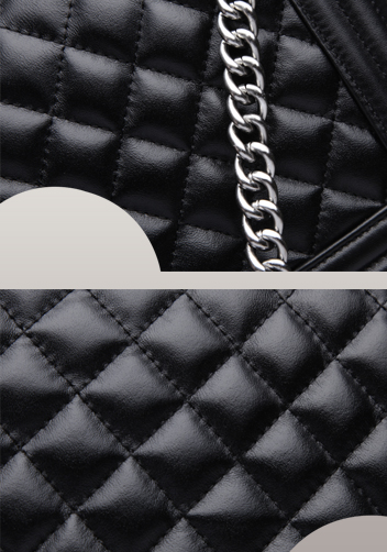 Ingrid Quilted Medium Leather Bag Classic Black