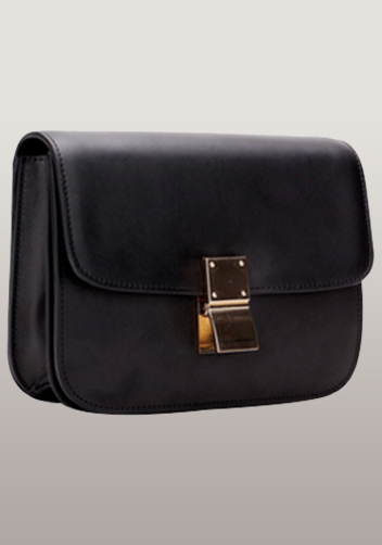 Martha Medium Classic Leather Bag Black