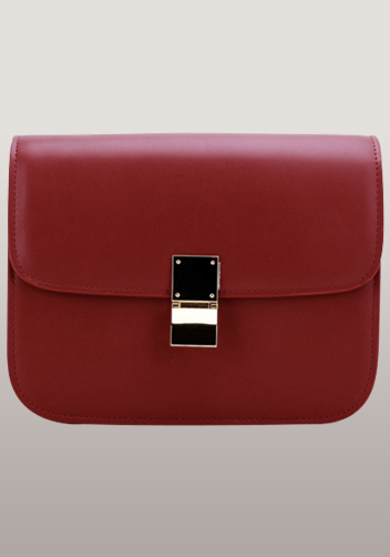 Martha Medium Classic Leather Bag Burgundy