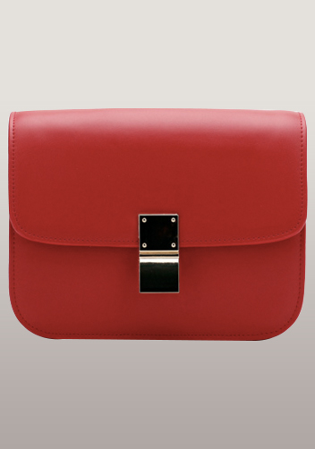 Martha Medium Classic Leather Bag Red