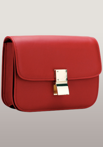Martha Medium Classic Leather Bag Red