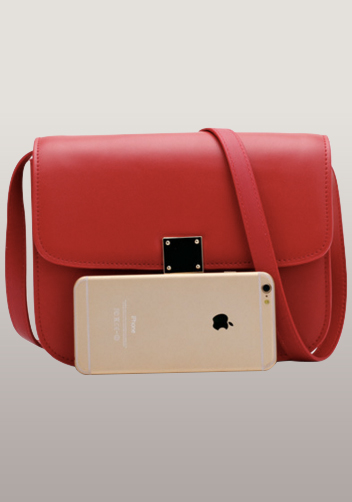 Martha Medium Classic Leather Bag Red
