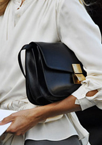 Martha Medium Classic Leather Bag White