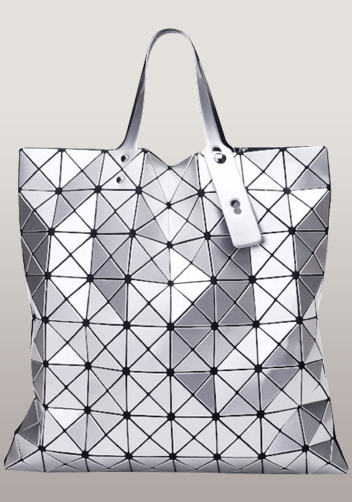 Monica Faux Leather Tote Silver