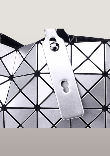 Monica Faux Leather Tote Silver