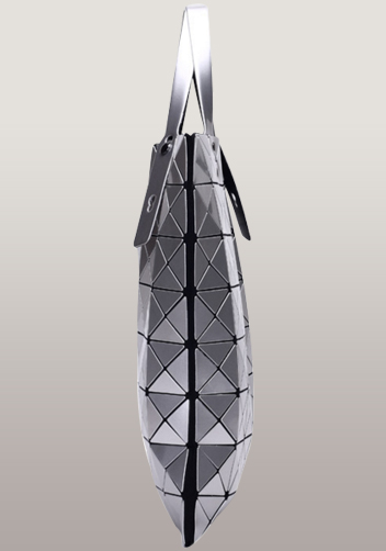 Monica Faux Leather Tote Silver