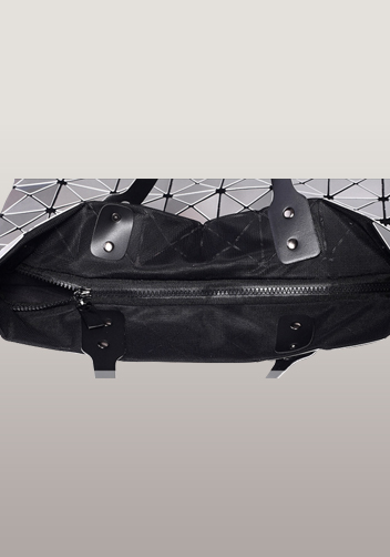 Monica Faux Leather Tote Silver