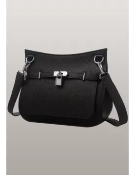 Birgit Calf Leather Shoulder Bag Black