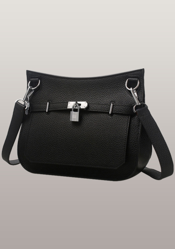 Birgit Calf Leather Shoulder Bag Black