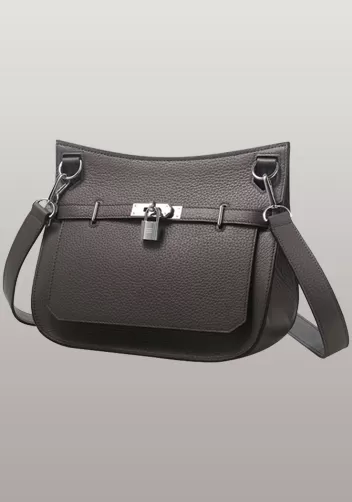 Birgit Calf Leather Shoulder Bag Grey
