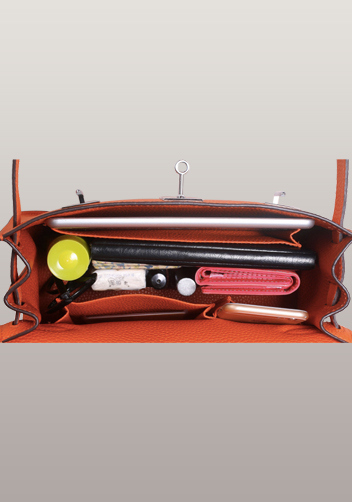 Birgit Calf Leather Shoulder Bag Orange