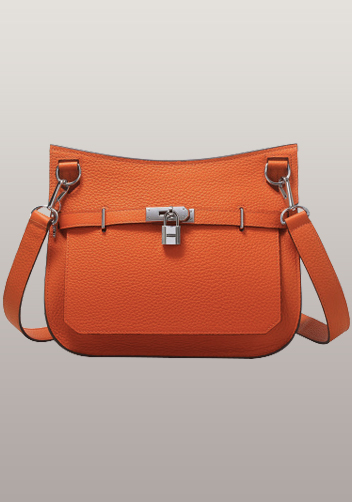 Birgit Calf Leather Shoulder Bag Orange