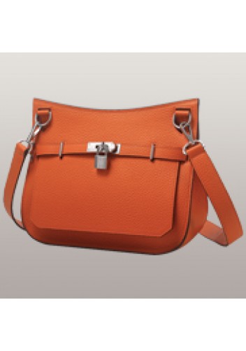 Birgit Calf Leather Shoulder Bag Orange