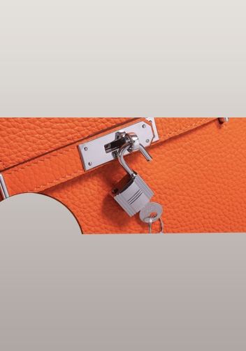 Birgit Calf Leather Shoulder Bag Orange