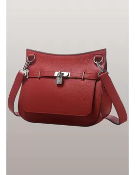 Birgit Calf Leather Shoulder Bag Red