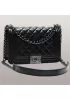 Ingrid Faux Leather Medium Bag With Circle Hardware Black