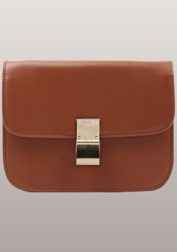 Martha Medium Classic Leather Bag Brown