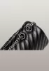 Adele Flap Mini Bag V Shape Quilted Faux Leather Black