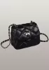 Nora Flap Mini Bag Lambskin Leather Black