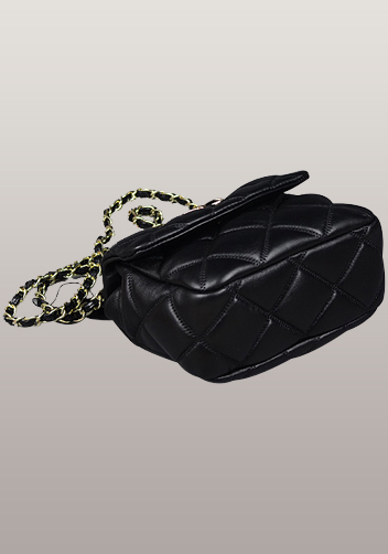 Nora Flap Mini Bag Lambskin Leather Black