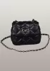 Nora Flap Mini Bag Lambskin Leather Black