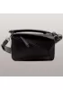 Adrienne Geometry Leather Shoulder Bag Black