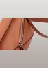 Adrienne Geometry Leather Shoulder Bag Brown