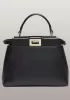 Carrie Smooth Leather Bag Black