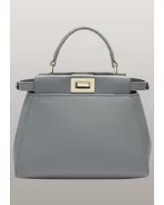 Carrie Smooth Leather Bag Grey