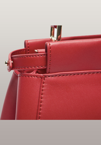 Carrie Smooth Leather Bag Red
