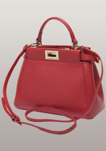 Carrie Smooth Leather Bag Red