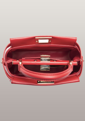 Carrie Smooth Leather Bag Red