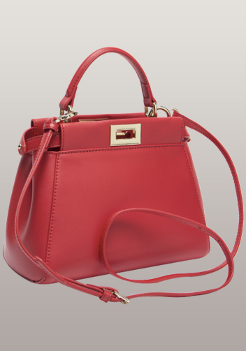 Carrie Smooth Leather Bag Red
