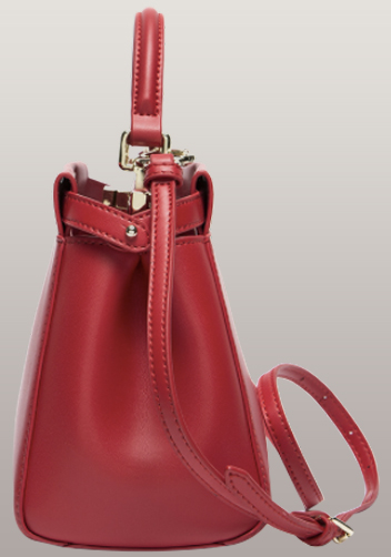 Carrie Smooth Leather Bag Red