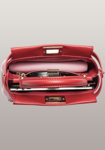 Carrie Smooth Leather Bag Red